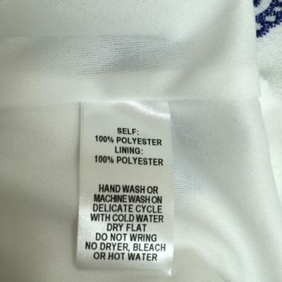 Lulus Womens A Line Dress White Blue Floral Scoop Short Sleeve Embroidered XS‎ - Picture 5 of 6